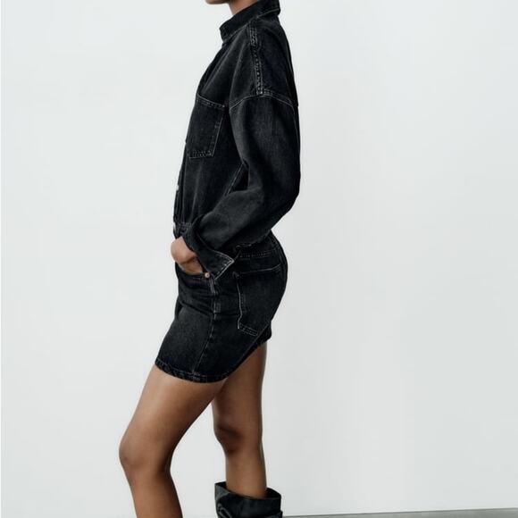 ZARA TRF DENIM SHIRTDRES - Picture 7 of 12